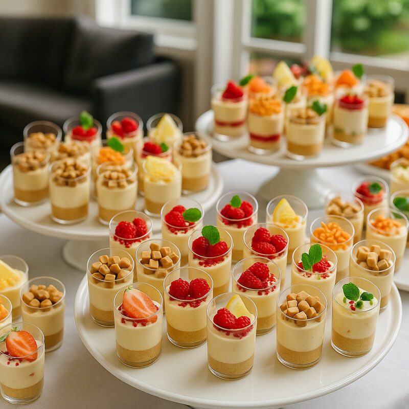 Mini cheesecake shots – perfect for parties, handmade in Aberdeen